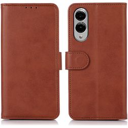 Mobigear Wallet Housse Samsung Galaxy S25 Edge Etui Porte-Monnaie - Marron