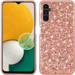 Mobigear Glitter Samsung Galaxy A54 Plastique rigide Coque arrière - Rose doré