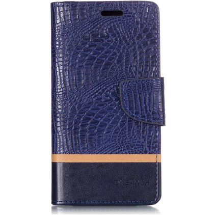 Mobigear Croco Housse Xiaomi Mi 8 SE Etui Porte-Monnaie - Bleu