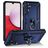 Mobigear Armor Ring Coque Samsung Galaxy A14 Coque arrière Rigide Anti-Chocs avec Anneau-Support - Bleu