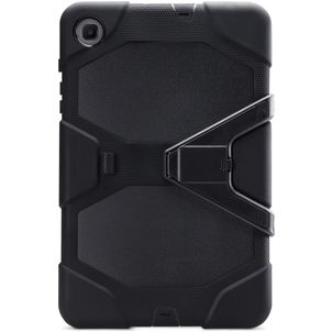 Xccess Survivor Essential Coque Samsung Galaxy Tab S6 Lite Coque arrière en Plastique rigide,Silicone + Support Amovible - Noir