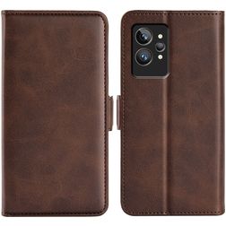 Mobigear Slim Magnet Housse Realme GT2 Pro Etui Porte-Monnaie - Marron