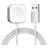 Mobigear USB-A Magnetic - Chargeur Apple Watch 1 mètre 3W 0.6A - Argent