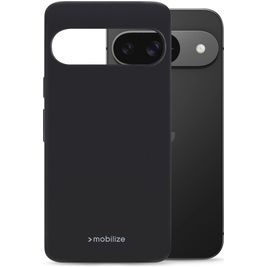 Mobilize Rubber Gelly Coque Google Pixel 9 Coque arrière en TPU Souple - Noir