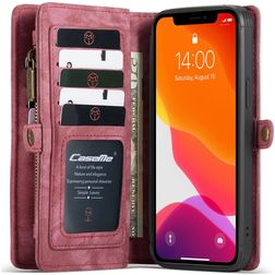 Caseme 008 Housse iPhone 12 Etui avec Coque Détachable Porte-Monnaie - Rouge