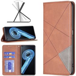 Mobigear Rhombus Slim Housse OPPO A96 Etui - Marron