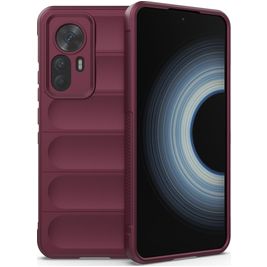 Mobigear Bumpy Coque Xiaomi 12T Coque arrière en TPU Souple - Bordeaux