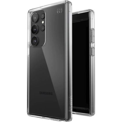 Speck Presidio Perfect Clear Coque Transparente Samsung Galaxy S23 Plus Coque arrière Rigide Anti-Chocs - Transparent