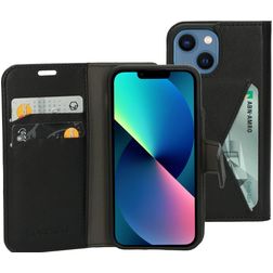 Mobiparts Classic Wallet Housse iPhone 13 Mini Etui Porte-Monnaie - Noir