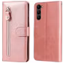 Mobigear Zipper Housse Samsung Galaxy S23 Etui Porte-Monnaie - Rose doré