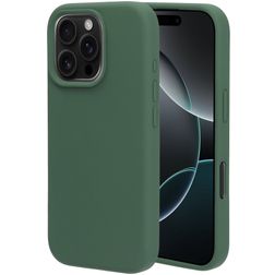 Mobiparts Coque iPhone 16 Pro Coque arrière en Silicone - Forest Green