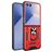 Mobigear Armor Ring Coque Samsung Galaxy Z Flip 7 Coque arrière Rigide Anti-Chocs avec Anneau-Support - Rouge