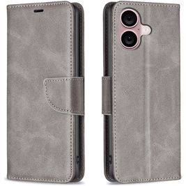 Mobigear Excellent Housse iPhone 16 Plus Etui Porte-Monnaie - Gris
