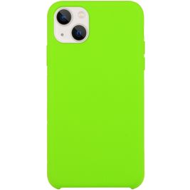 Mobigear Rubber Touch Coque iPhone 15 Plus Coque arrière en Silicone - Citron vert