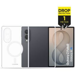 Mobilize Naked Protection Coque Transparente Samsung Galaxy Z Fold 8 MagSafe Coque arrière Rigide Anti-Chocs - Transparent