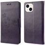 Mobigear Flowers Housse iPhone 14 Etui Porte-Monnaie - Violet