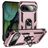 Mobigear Armor Ring Coque Google Pixel 9 Coque arrière Rigide Anti-Chocs avec Anneau-Support - Rose doré