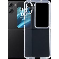 Mobigear Cushion Coque Transparente OPPO Find N2 Flip Coque arrière en TPU Souple Anti-Chocs - Transparent