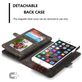 Caseme 008 Housse iPhone 6s Etui avec Coque Détachable Porte-Monnaie - Noir