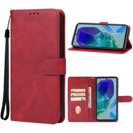 Mobigear Wallet Housse Samsung Galaxy M55 Etui Porte-Monnaie - Rouge