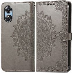 Mobigear Mandala OPPO A17 Étui Portefeuille - Gris