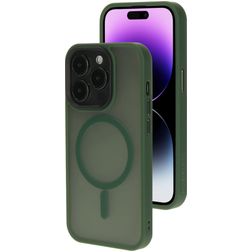 Mobiparts Hardcover Coque iPhone 14 Pro MagSafe Coque arrière Rigide - Satin Green
