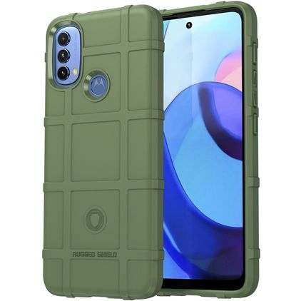Mobigear Rugged Shield Coque Motorola Moto E30 Coque arrière en TPU Souple Anti-Chocs - Vert