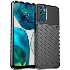 Mobigear Groove Coque Motorola Moto G42 Coque arrière en TPU Souple - Noir