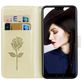 Mobigear Roses Housse HONOR 10 Lite Etui Porte-Monnaie - Or