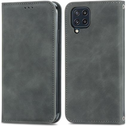 Mobigear Retro Slim Housse Samsung Galaxy M32 4G Etui Porte-Monnaie - Gris