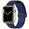 Mobigear Sport Plus Mag Bracelet Silicone Apple Watch Fermeture magnétique - 42/41/40/38 mm - Noir / Bleu