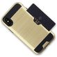 Mobigear Brushed Card Coque iPhone XS Max Coque arrière Rigide Anti-Chocs avec Porte-Cartes - Or