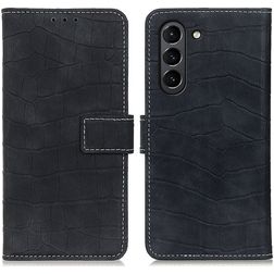 Mobigear Croco Housse Samsung Galaxy S21 FE Etui Porte-Monnaie - Noir