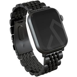 Burga Chic Royal Bracelet Acier Apple Watch Fermeture boucle déployante - 42/41/40/38 mm - Noir