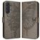 Mobigear Butterfly Housse Samsung Galaxy M55 Etui Porte-Monnaie - Gris