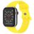 Mobigear Sport Dual Bracelet Silicone Apple Watch Fermeture à clou et passant - 49/46/45/44 mm - Jaune