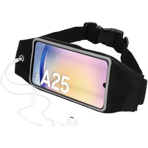 Mobiparts Comfort Fit Belt Brassard Téléphone Samsung Galaxy A25 Ceinture Coque de Sport en Neoprène - Noir