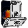 Mobigear Armor Ring Coque iPhone 17e Coque arrière Rigide Anti-Chocs avec Anneau-Support - Argent