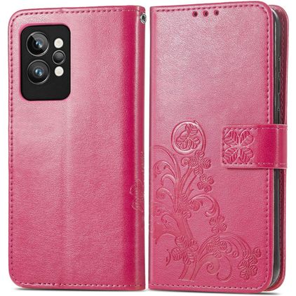 Mobigear Clover Housse Realme GT2 Pro Etui Porte-Monnaie - Rouge
