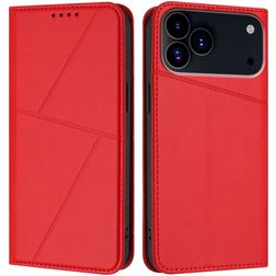 Mobigear Frosted Flip Housse iPhone 17 Pro Max Etui Porte-Monnaie - Rouge
