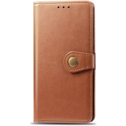 Mobigear Snap Button Housse OPPO A9 (2020) Etui Porte-Monnaie - Cognac