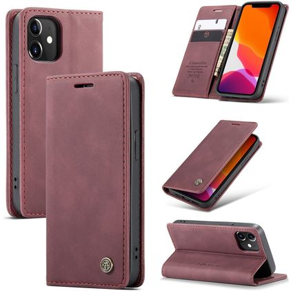 Caseme 013 Housse iPhone 12 Mini Etui Porte-Monnaie - Rouge