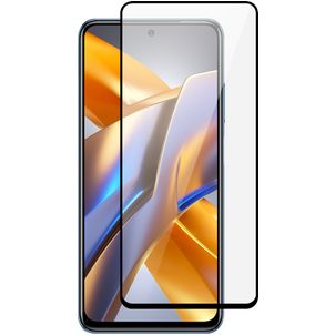 Mobigear Premium POCO M5s Verre trempé Protection d'écran - Compatible Coque - Noir