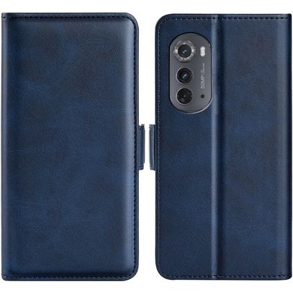 Mobigear Slim Magnet Housse Motorola Edge (2022) Etui Porte-Monnaie - Dark Blue