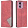 Mobigear Rhombus Slim Housse Motorola Moto G04 Etui - Rouge
