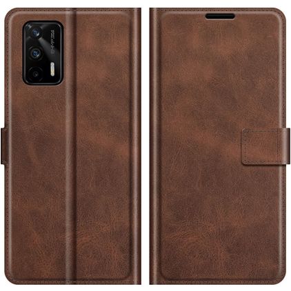 Mobigear Wallet Housse Realme GT Etui Porte-Monnaie - Marron