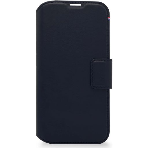 Decoded Detachable Wallet Housse iPhone 14 Etui avec Coque Détachable en Cuir Véritable Porte-Monnaie - Steel Blue