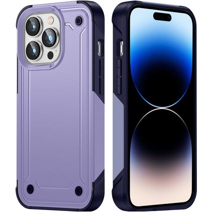 Mobigear Slim Armor Coque iPhone 14 Pro Max Coque arrière Rigide Anti-Chocs - Violet