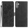 Mobigear Flowers Housse Samsung Galaxy A17 Etui Porte-Monnaie - Noir