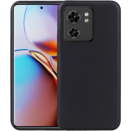 Mobigear Colors Coque Motorola Edge 40 Coque arrière en TPU Souple - Noir
